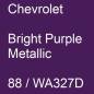 Preview: Chevrolet, Bright Purple Metallic, 88 / WA327D.